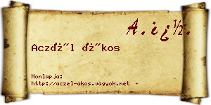 Aczél Ákos névjegykártya